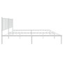 Bettgestell aus Metall mit weißem Kopfteil 180x200 cm von vidaXL, Betten und Lattenroste - Ref: Foro24-350935, Preis: 104,64 ...