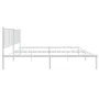 Metal bed frame with white headboard 180x200 cm by vidaXL, Beds and slatted bases - Ref: Foro24-350935, Price: 102,97 €, Disc...