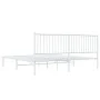 Bettgestell aus Metall mit weißem Kopfteil 180x200 cm von vidaXL, Betten und Lattenroste - Ref: Foro24-350935, Preis: 103,01 ...