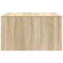 Mesa de centro con cajones roble Sonoma 70,5x70x40 cm