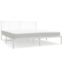 Metallbettgestell mit weißem Kopfteil 183x213 cm von vidaXL, Betten und Lattenroste - Ref: Foro24-350936, Preis: 90,65 €, Rab...