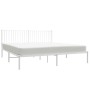 Metallbettgestell mit weißem Kopfteil 183x213 cm von vidaXL, Betten und Lattenroste - Ref: Foro24-350936, Preis: 90,65 €, Rab...