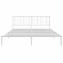 Metallbettgestell mit weißem Kopfteil 183x213 cm von vidaXL, Betten und Lattenroste - Ref: Foro24-350936, Preis: 90,65 €, Rab...