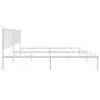 Metal bed frame with white headboard 183x213 cm by vidaXL, Beds and slatted bases - Ref: Foro24-350936, Price: 89,48 €, Disco...