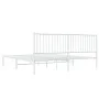 Metal bed frame with white headboard 183x213 cm by vidaXL, Beds and slatted bases - Ref: Foro24-350936, Price: 89,48 €, Disco...