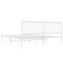 Metallbettgestell mit weißem Kopfteil 183x213 cm von vidaXL, Betten und Lattenroste - Ref: Foro24-350936, Preis: 90,65 €, Rab...