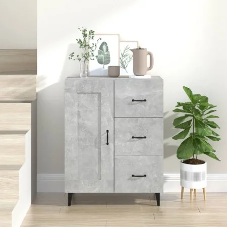 Concrete gray plywood sideboard 69.5x34x90 cm by vidaXL, Sideboards - Ref: Foro24-812235, Price: 80,91 €, Discount: %