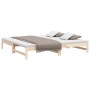 Removable sofa bed solid pine wood 2x(80x200) cm by vidaXL, Beds and slatted bases - Ref: Foro24-823409, Price: 128,21 €, Dis...