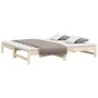 Removable sofa bed solid pine wood 2x(80x200) cm by vidaXL, Beds and slatted bases - Ref: Foro24-823409, Price: 126,61 €, Dis...