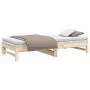 Removable sofa bed solid pine wood 2x(80x200) cm by vidaXL, Beds and slatted bases - Ref: Foro24-823409, Price: 126,61 €, Dis...