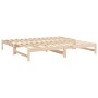 Removable sofa bed solid pine wood 2x(80x200) cm by vidaXL, Beds and slatted bases - Ref: Foro24-823409, Price: 128,21 €, Dis...