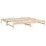 Removable sofa bed solid pine wood 2x(80x200) cm by vidaXL, Beds and slatted bases - Ref: Foro24-823409, Price: 126,61 €, Dis...