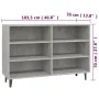 Aparador de madera contrachapada gris hormigón 103,5x35x70 cm de vidaXL, Aparadores - Ref: Foro24-806044, Precio: 64,89 €, De...