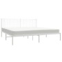 Metallbettgestell mit weißem Kopfteil 193x203 cm von vidaXL, Betten und Lattenroste - Ref: Foro24-350937, Preis: 91,52 €, Rab...