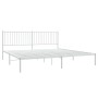 Metallbettgestell mit weißem Kopfteil 193x203 cm von vidaXL, Betten und Lattenroste - Ref: Foro24-350937, Preis: 91,52 €, Rab...