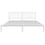 Metallbettgestell mit weißem Kopfteil 193x203 cm von vidaXL, Betten und Lattenroste - Ref: Foro24-350937, Preis: 91,52 €, Rab...