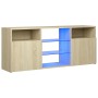 TV-Schrank mit LED-Leuchten Sonoma-Eiche 120x30x50 cm von vidaXL, TV-Möbel - Ref: Foro24-804304, Preis: 91,85 €, Rabatt: %