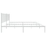 Metallbettgestell mit weißem Kopfteil 193x203 cm von vidaXL, Betten und Lattenroste - Ref: Foro24-350937, Preis: 91,52 €, Rab...