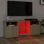 TV cabinet with LED lights Sonoma oak 120x30x50 cm by vidaXL, TV Furniture - Ref: Foro24-804304, Price: 87,63 €, Discount: %