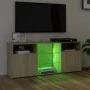 TV cabinet with LED lights Sonoma oak 120x30x50 cm by vidaXL, TV Furniture - Ref: Foro24-804304, Price: 87,63 €, Discount: %