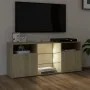 TV cabinet with LED lights Sonoma oak 120x30x50 cm by vidaXL, TV Furniture - Ref: Foro24-804304, Price: 87,63 €, Discount: %