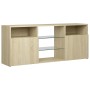 TV-Schrank mit LED-Leuchten Sonoma-Eiche 120x30x50 cm von vidaXL, TV-Möbel - Ref: Foro24-804304, Preis: 91,85 €, Rabatt: %