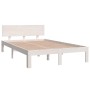 Massives Bettgestell aus weißem Kiefernholz, 120 x 200 cm von vidaXL, Betten und Lattenroste - Ref: Foro24-810491, Preis: 123...
