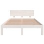 Solid white pine wood bed frame 120x200 cm by vidaXL, Beds and slatted bases - Ref: Foro24-810491, Price: 123,29 €, Discount: %