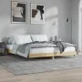 Sonoma oak engineered wood bed frame 160x200 cm by vidaXL, Beds and slatted bases - Ref: Foro24-832128, Price: 128,25 €, Disc...