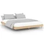 Sonoma oak engineered wood bed frame 160x200 cm by vidaXL, Beds and slatted bases - Ref: Foro24-832128, Price: 128,25 €, Disc...