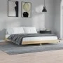 Sonoma oak engineered wood bed frame 160x200 cm by vidaXL, Beds and slatted bases - Ref: Foro24-832128, Price: 128,25 €, Disc...