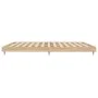 Sonoma oak engineered wood bed frame 160x200 cm by vidaXL, Beds and slatted bases - Ref: Foro24-832128, Price: 128,25 €, Disc...