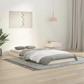 Massiver Bettrahmen aus weißem Kiefernholz, 90 x 200 cm von vidaXL, Betten und Lattenroste - Ref: Foro24-823460, Preis: 57,93...