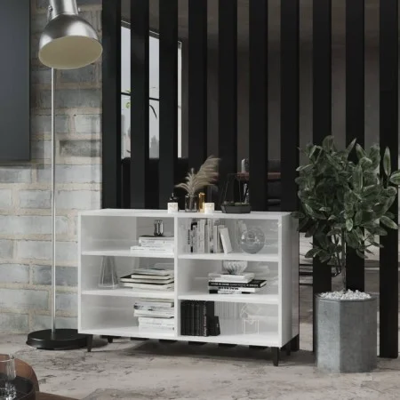 Glossy white plywood sideboard 103.5x35x70 cm by vidaXL, Sideboards - Ref: Foro24-806046, Price: 64,07 €, Discount: %