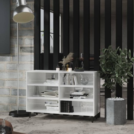 Hochglanzweißes Sperrholz-Sideboard 103,5 x 35 x 70 cm von vidaXL, Sideboards - Ref: Foro24-806046, Preis: 64,71 €, Rabatt: %