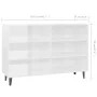 Hochglanzweißes Sperrholz-Sideboard 103,5 x 35 x 70 cm von vidaXL, Sideboards - Ref: Foro24-806046, Preis: 64,07 €, Rabatt: %