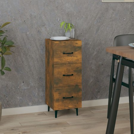 Aparador madera de ingeniería roble ahumado 34,5x34x90 cm de vidaXL, Aparadores - Ref: Foro24-817411, Precio: 60,97 €, Descue...