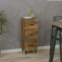 Aparador madera de ingeniería roble ahumado 34,5x34x90 cm de vidaXL, Aparadores - Ref: Foro24-817411, Precio: 55,71 €, Descue...