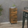 Aparador madera de ingeniería roble ahumado 34,5x34x90 cm de vidaXL, Aparadores - Ref: Foro24-817411, Precio: 60,97 €, Descue...