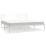 Estructura de cama con cabecero metal blanca 200x200 cm de vidaXL, Camas y somieres - Ref: Foro24-350938, Precio: 107,47 €, D...