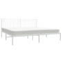 Estructura de cama con cabecero metal blanca 200x200 cm de vidaXL, Camas y somieres - Ref: Foro24-350938, Precio: 107,47 €, D...