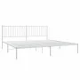 White metal bed frame with headboard 200x200 cm by vidaXL, Beds and slatted bases - Ref: Foro24-350938, Price: 106,00 €, Disc...