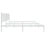 White metal bed frame with headboard 200x200 cm by vidaXL, Beds and slatted bases - Ref: Foro24-350938, Price: 106,00 €, Disc...
