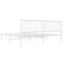 Bettgestell aus weißem Metall mit Kopfteil 200x200 cm von vidaXL, Betten und Lattenroste - Ref: Foro24-350938, Preis: 107,57 ...