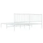 White metal bed frame with headboard 200x200 cm by vidaXL, Beds and slatted bases - Ref: Foro24-350938, Price: 106,00 €, Disc...