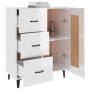 Aparador de madera contrachapada blanco brillante 69,5x34x90 cm de vidaXL, Aparadores - Ref: Foro24-812237, Precio: 88,45 €, ...