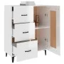 Hochglanzweißes Sperrholz-Sideboard 69,5 x 34 x 90 cm von vidaXL, Sideboards - Ref: Foro24-812237, Preis: 64,77 €, Rabatt: %