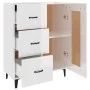 Hochglanzweißes Sperrholz-Sideboard 69,5 x 34 x 90 cm von vidaXL, Sideboards - Ref: Foro24-812237, Preis: 64,77 €, Rabatt: %