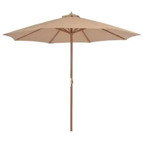 Garden umbrella with wooden pole 300 cm taupe by vidaXL, Umbrellas - Ref: Foro24-44496, Price: 97,43 €, Discount: %
