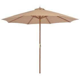 Gartenschirm mit Holzstange 300 cm taupe von vidaXL, Sonnenschirme - Ref: Foro24-44496, Preis: 100,66 €, Rabatt: %